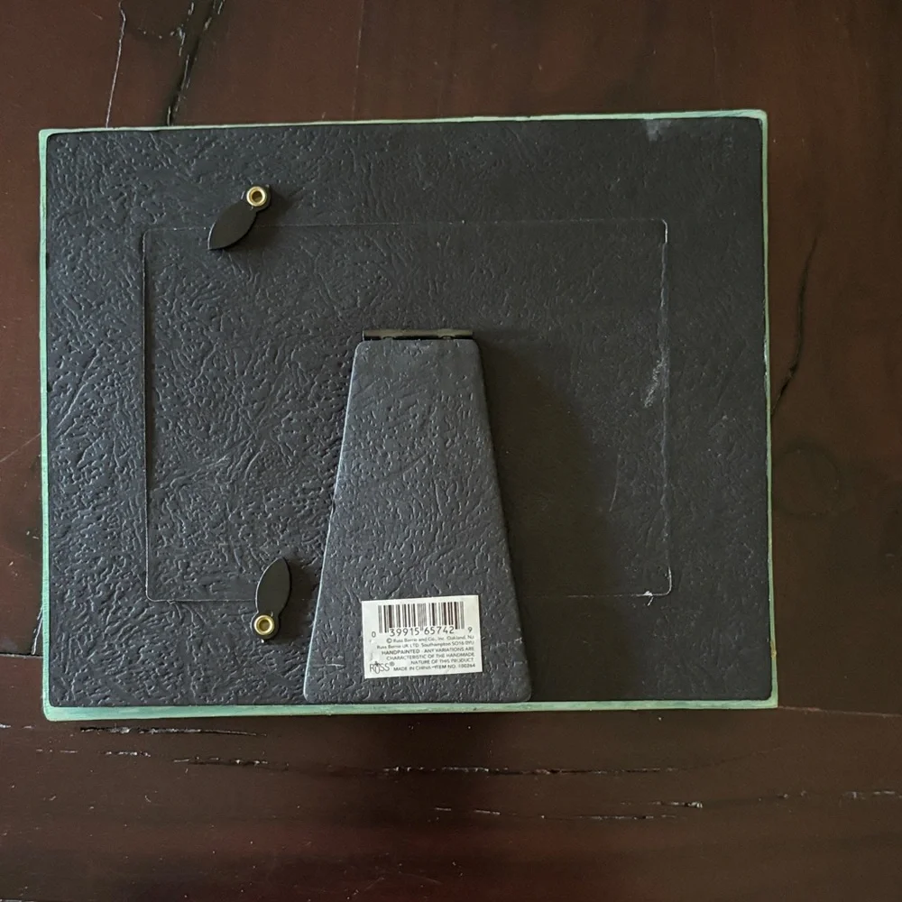 Decorative Green and Brown Picture Frame 3 1/2x5”